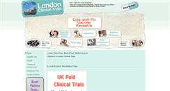 Desktop Screenshot of londonclinicaltrials.co.uk